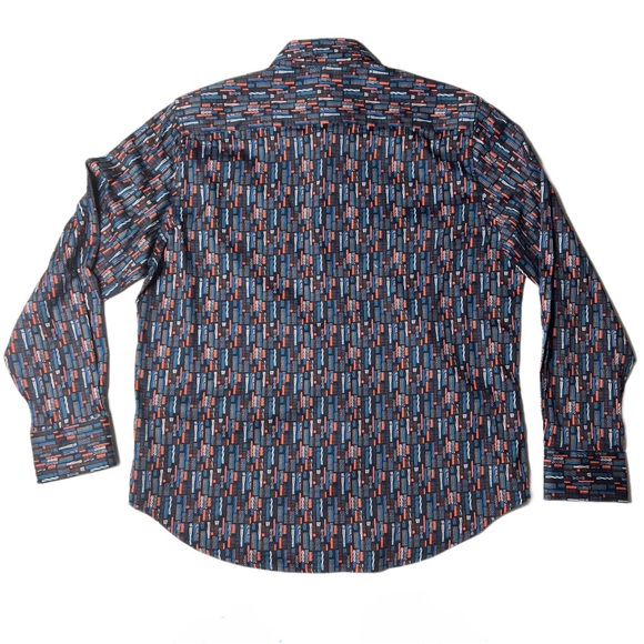 NWT Robert Graham Devonport Long Sleeve Classic Fit Stretch Shirt XL - Picture 2 of 9